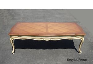 1970s Vintage French Provincial Brown Coffee Table Made By Drexel