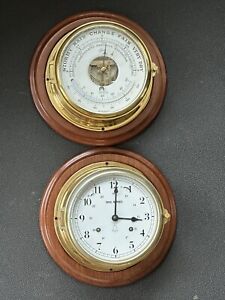 Schatz Royal Mariner Ship S Bulkhead Clock Barometer