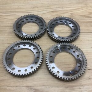 Lot Of 4 Industrial Machine Steampunk Pulley Gear Cog Robot Salvage Lamp Part 1a