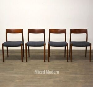 Niels M Ller 77 Teak Mid Century Modern Dining Chairs Set Of 4