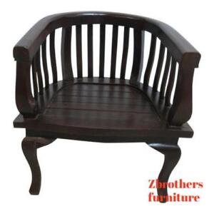 Antique French Mahogany Hand Carved Doll Fireside Lounge Club Arm Chair A