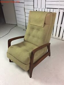 Vintage Adrian Pearsall Craft Associates Recliner Lounge Chair Authentic Orig 