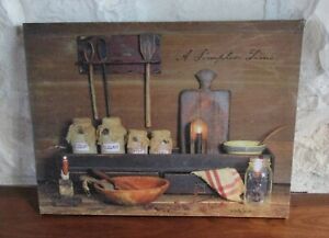 Billy Jacobs Kitchen Ware Canvas Picture Farmhouse Primitive French Country New 