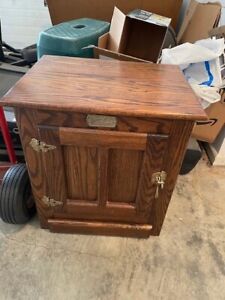 Faux Vintage Side Table Ice Box Replica