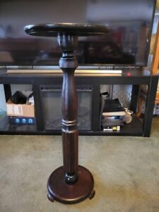Antique Mahogany Pedestal Fern Plant Stand 36 Tall X 14 Wide 
