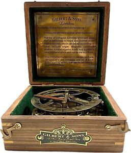 Antique Sundial Compass Nautical Maritime Gilbert Sons London Compass