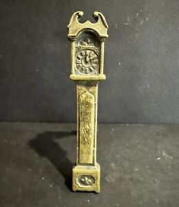 Vintage Solid Brass Grandfather Clock Door Knocker