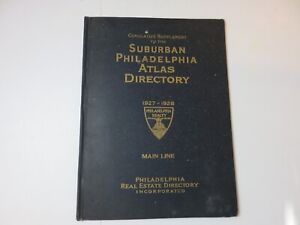 1920s Philadelphia Suburban Atlas Directory Main Line Real Estate Map