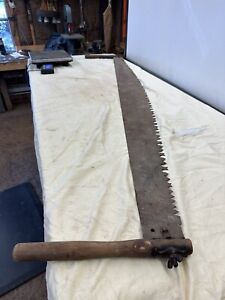 Antique 6 Two Man Cross Cut Saw With 6 1 4 Wide Blade Nice Original Handles