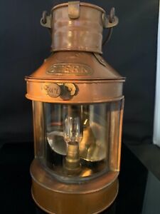  Stern Lantern Copper Maritime Nautical Light Wired Antique