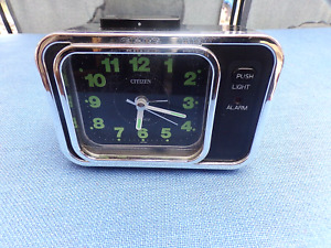 Alarm Clock Citizen Vintage In Quartz Made In Japan Ann Es 80 Fonctionnel