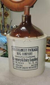 Antique Red Wing Advertising Jug Creamery Dairy Supply Poison Acid Chicago