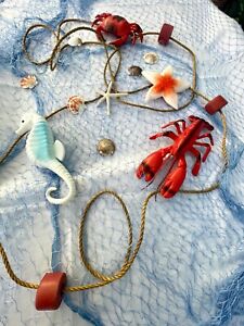20 X 8 Fishing Net Plastic Lobster Shells Starfish Nautical Fish Netting