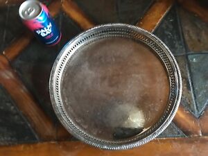 Vintage Silver Plated Serving Round Tray 12 5 Across Lot 4