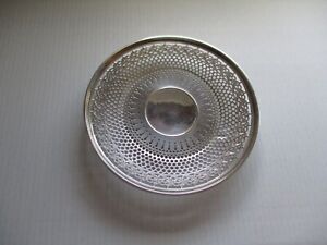 Antique Wallace Sterling Silver Sandwich Plate Hand Engraved 2368 3 8 1 2 