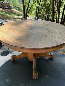 Antique Claw Foot Oak Table