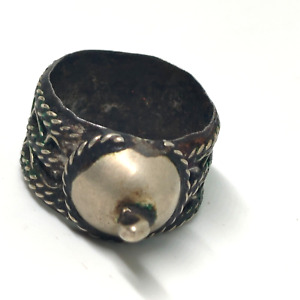 Tribal Antique Extremely Rare Old Berber Ring Tiznit Morocco Vintage Size 10