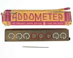 Vintage Addometer Adding Machine With Stylus Mechanical Calculator Reliable Usa