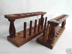 Wooden Test Tube Stand 6 Hole With Drying Rack Vintage Lab Equipment Lot Of 4