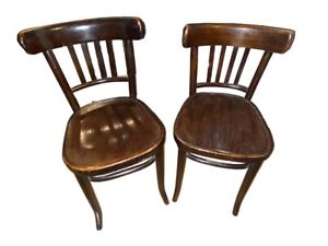 Fischel French Vintage 1930 S Bentwood Saddle Back Dining Chairs Set Of 2 