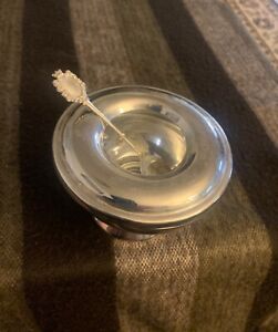 Silver Plated Caviar Dish With Spoon