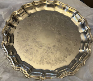 Sheffield Silver Plated Vintage 12 Tray Made In Usa Nice Condition 