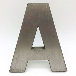 Cast Aluminum Letter A 8 Sign Gemini Inc Brushed Architectural Salvage Vintage