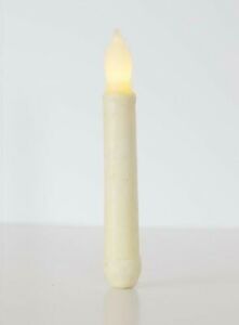 New Cream Timer Taper Candle 6 5 Led Flicker Cottage Farmhouse Weddings