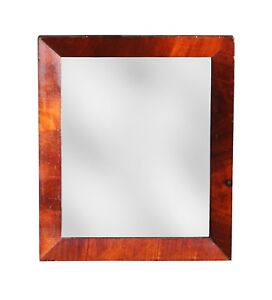 An Antique Mahogany Picture Frame With Mirror Circa 1840 12 1 2 X 10 1 2 