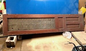 Antique Stained Glass Tall Door Colorless Glass 95 3 8x21 3 4x1 3 4 
