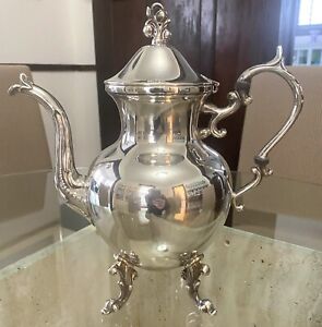 Sheridan Vintage Silver Plate Mid Century Footed Coffee Pot