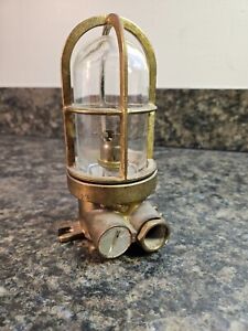 Vintage Ship S Brass Passage Light Lamp Cool Display Item 
