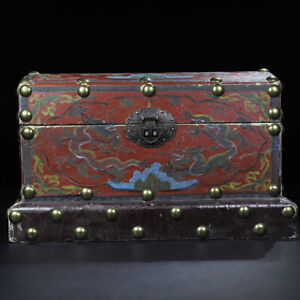 Chinese Lacquerware Hand Carved Exquisite Dragon Pattern Boxes 14848