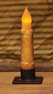Primitive Black Hearthside Candle Holder W 4 Bi Timer Grunge Battery Candle