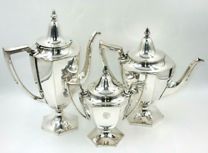 Meriden Sp Co International Sc 289 Victorian Silverplate Tea Set