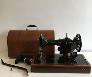 Centennial Singer Sewing Machine Model 128k With Bentwood Case Knee Lever