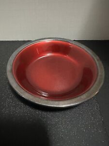 Reed And Barton Special Silver Enameled Red Serving Dish