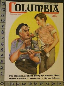 1936 Model Toy Ship Craft Boat Sail Vessel Display Luberoll Masted Cover Cov1194