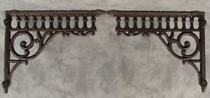 2 Victorian Eastlake Cast Iron 8 X 10 Wall Corner Shelf Brackets