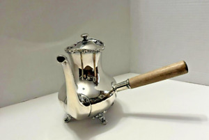 Vintage Reed Barton Footed Side Handle Silver Soldered Teapot 7 5 Tall 012 H