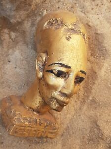 Rare Antique Ancient Egyptian Statue Princess Meritamun Long Head Sun 1353 Bc