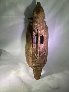 Vintage Mali Dogon Tribal Wood Carved Mask Nice Condition