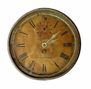 Antique 1800s New Haven Intermittent Pie Crust Bezel Alarm Clock Untested Parts