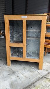 Early 20th Century Antique Oak Ice Box Turned Into Shelving