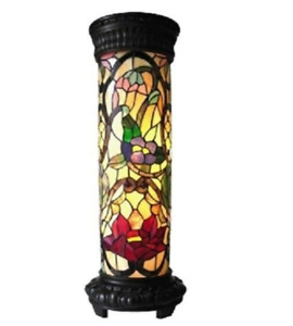 30 Tiffany Stained Glass Style Night Light Florals Pedestal Floor Light Lamp
