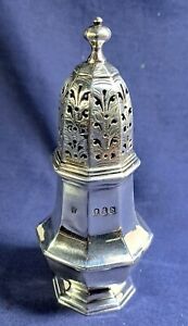1897 Antique Sterling Silver Sugar Caster Shaker By C S Harris London 184g