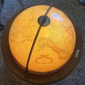 Vintage Replogle 12 Inch Diameter World Premier Series Light Up Globe On Stand