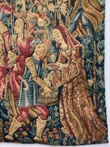 Old Vintage Wall Hanging Tapestry From Estate Sale 31x46 In A Good Condition 