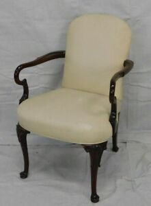 Southwood Mahogany Chippendale Style Gooseneck Arm Chair Williamsburg Style