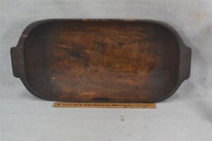 Antique Wooden Bowl Trencher Lg 19 X 10 5 Hand Made 18th 19th Original American